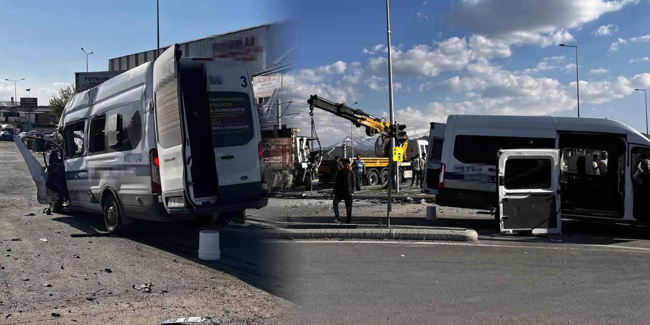 Kayseri’de İşçi Servisi ile Kamyon Çarpıştı: 8 Kişi Yaralandı